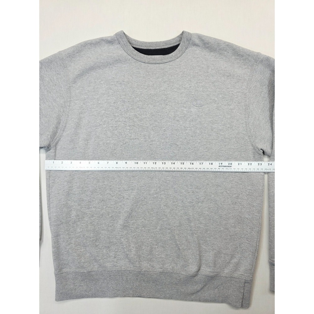 Champion Mens Crewneck Sweatshirt Gray Authentic Athleticwear Logo Large - Picture 5 of 8
